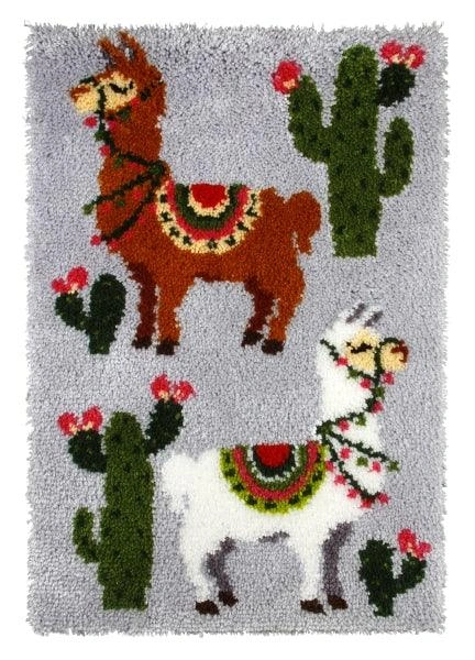 Alpaca Adventure Rug Kit Unleash Your Inner Artist Fun Craft Project Latch Hook Magic